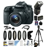 Canon EOS 70D Digital SLR Camera with 18-55mm STM Lens with 16GB Memory + Flash + Extra Battery + Charger + UV-CPL-FL-ND4-10x Macro Filters + Cleaning Kit + (16GB Deluxe Bundle) 8469B009