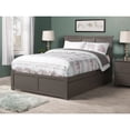 thumbnail image 3 of Madison Solid Wood King Platform Bed with Footboard and Twin XL Trundle in Grey, 3 of 5