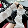 thumbnail image 4 of Eoperou 1 Pair Thin See-through Loose Cuffs Pleated Arm Sleeves Outdoor Driving Loose Arm Covers Cycling Supplies, 4 of 8