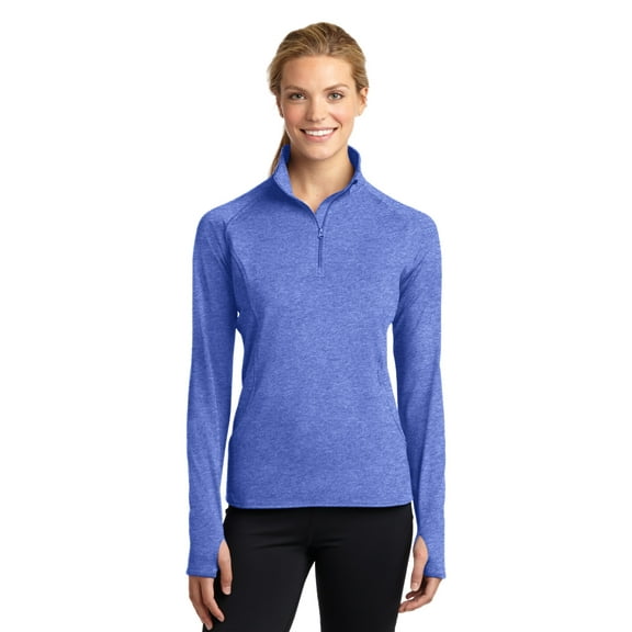 Sport-Tek Lst850 Ladies Sport-Wick Stretch 1/2-Zip Pullover Sweatshirt