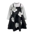 thumbnail image 5 of Ensemble 2 Pcs Blanc Garçon Fille à Enfiler Manches Longues pour Enfants Garçon Fille Hiver Automne Col Rond Imprimé Floral Mini Petit Assorti Chaud 2 Pcs Haut Uni Chemises Robes Ensembles 2 Pcs Enfant 2025 4 Ans, 5 of 5