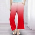 thumbnail image 6 of SGFCWSX Girls Casual Pants Straight Leg High Elastic Waist Trousers for Kids Soft Gradient Pant Red Size 5 Years, 6 of 8