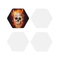 thumbnail image 2 of Disketp Satanic Skull In Flames In The Darkness Funny Coasters,4 Pcs Leather Coasters With Holder, Perfect Housewarming Hostess Gifts,Protect Furniture From Water Marks Scratch, 2 of 9