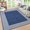Blue, variant on Modern Bordered Washable Rug for Living Room, Various Sizes Non-Slip Area Carpet with Neutral Border Design, Stain Resistant & Ultra Soft Low Pile Floor Cover for Bedroom, Apartment