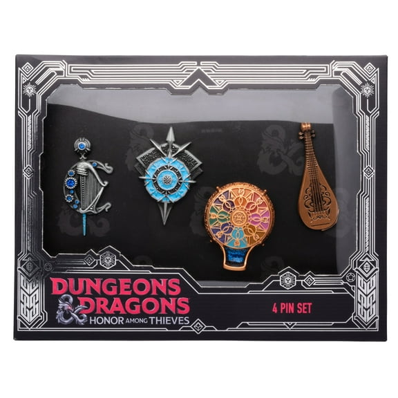 Dungeons & Dragons: Honor Among Thieves 3D 4 Pin Set - D&D Officially Licensed Enamel Lapel Pins