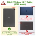 thumbnail image 2 of Fintie PU Leather Cases for Onn. 10.1" Tablet (2022 Model 100071485) - Folio Cover With Stylus Holder, Black, 2 of 7