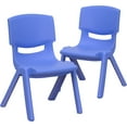 thumbnail image 4 of SLSRFD 2-Pack Stackable Preschool Chairs, 10.5" Seat Height, Plastic School Chair for Toddlers, Daycare, Classroom, Homeschool, No-Metal Safety Design,Blue, 4 of 8