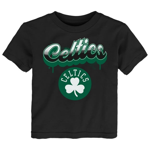 Youth  Black Boston Celtics Bubbly Script T-Shirt