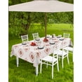 thumbnail image 4 of Fsddascl White Boho Geometric Outdoor Tablecloth - 52x70 Inch Rectangle Dining Table Cover, Modern Simple Aztec Ethnic Pattern Waterproof Outdoor Table Cloth with Umbrella Hole & Zipper for Patio, 4 of 7
