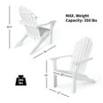 thumbnail image 6 of YYAo Adirondack Chair, Outdoor Reclining Chair,Acacia Wood Outdoor Adirondack Chair with Ergonomic Design-White, 6 of 11