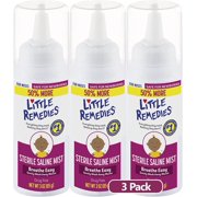 Little Remedies Sterile Saline Nasal Mist, 3 oz, Pack of 3
