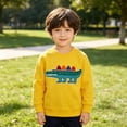 thumbnail image 4 of Toddler Boys Cotton Pullover Crewneck Sweatshirt Long Sleeve Cartoon Shirt Sweaters Tops for 6-12 Months 12-24 Months 2T 3T 4T 5T 6T 7T 8T 9T Children 6-7 Years, 4 of 4