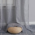 thumbnail image 3 of THD Zoey Faux Linen Textured Semi Sheer Window Rod Pocket Thick Curtains Drapery Panels, 2 Panels, 3 of 82