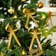 thumbnail image 5 of Adornos navideños, adornos navideños, regalos navideños dorados con clip, lazo de metal, decoración navideña para árbol de Navidad, corona y otros adornos para el hogar, pajaritas de metal., 5 of 7