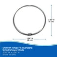thumbnail image 6 of Kenney Rust-Resistant Metal Circular O-Ring Shower Curtain Rings, Set of 12, Chrome, 6 of 6