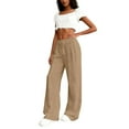 thumbnail image 6 of Women's Lounge Sweatpants High Waisted Cargo Pants Women Plus Size Wide Leg Pants for Women Cargo Pants Women Plus Size Women's Work Pants Wide Leg Cargo Pants for Women Camel 2XL, 6 of 6