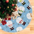 thumbnail image 5 of FMSHPON Snowflake Santa Xmas Tree Xmas Christmas Tree Skirt Stand Mat for Holiday Party Decoration Indoor Outdoor 36 inches, 5 of 6