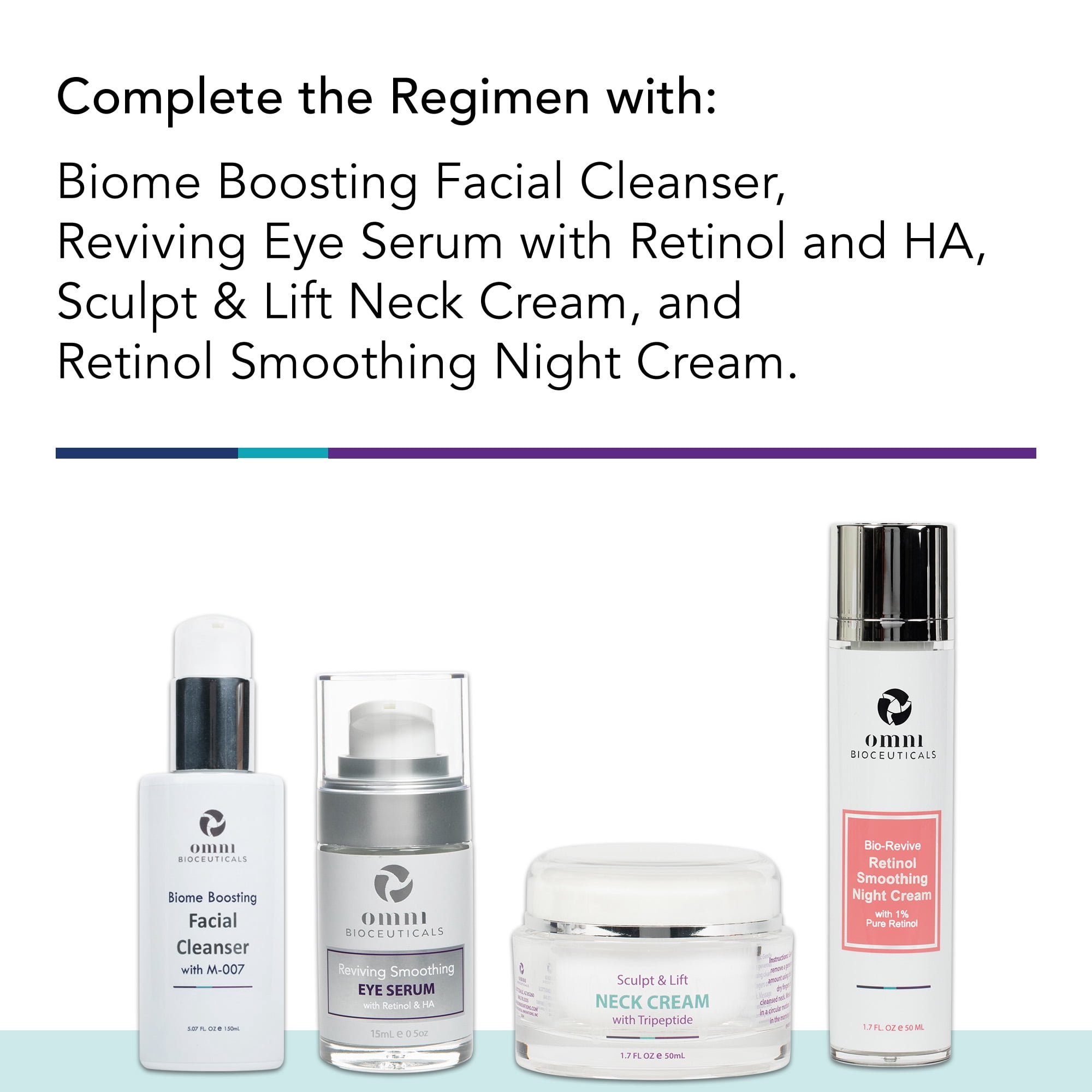 Omni Bioceuticals Skin Firming Facial Serum with Triple Peptides & Collagen