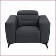 thumbnail image 3 of Recliners with Power Recliner, Top Grain Italian Leather, Kiln-Dried Hardwood Frame, USB Charger | Dark Grey | Leather, 3 of 7