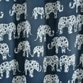 thumbnail image 2 of Lush Decor Elephant Parade Room Darkening 84" x 52" Gray Metal Grommets 2-Pc Set Window Panel, 2 of 7