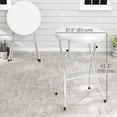 thumbnail image 3 of Outsunny 31.5" Outdoor Bar Table, Bar Height Folding Table with HDPE Top, 3 of 10