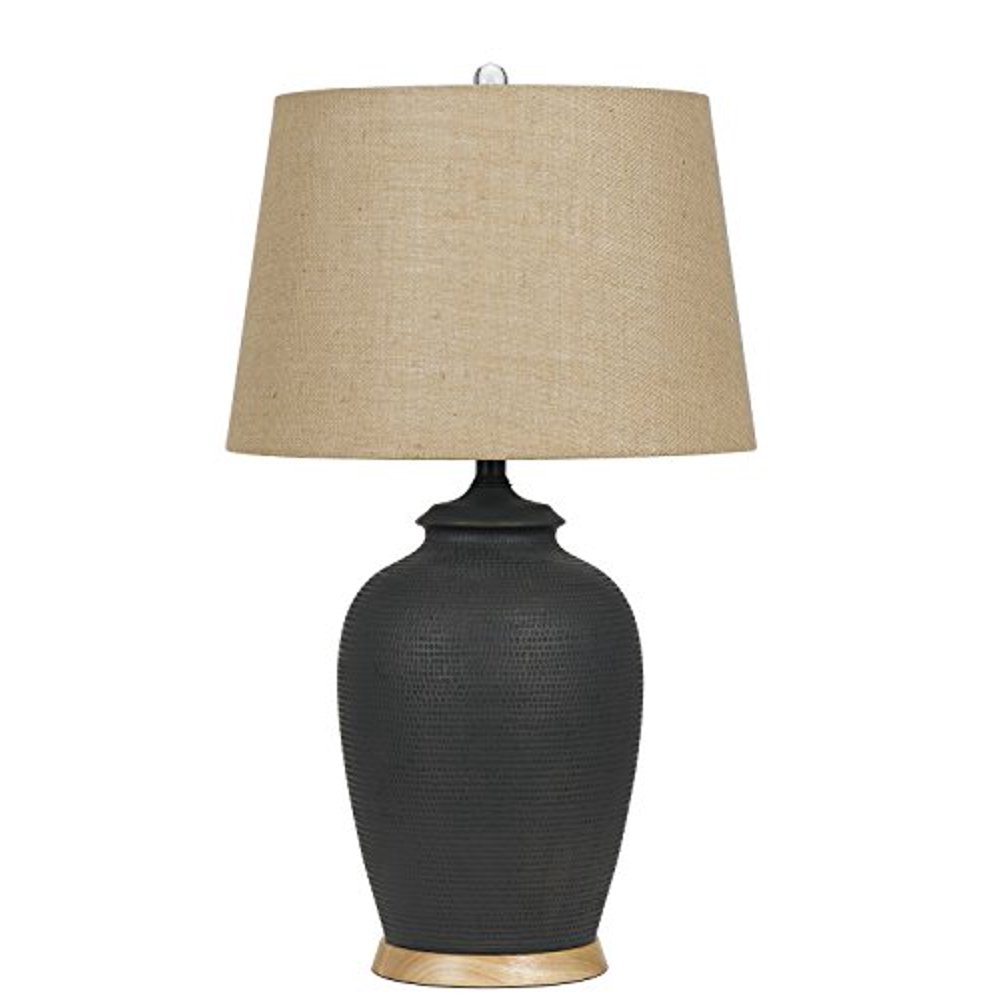 28.5" Height Ceramic Table Lamp in CharcoalColorCharcoal,Finish