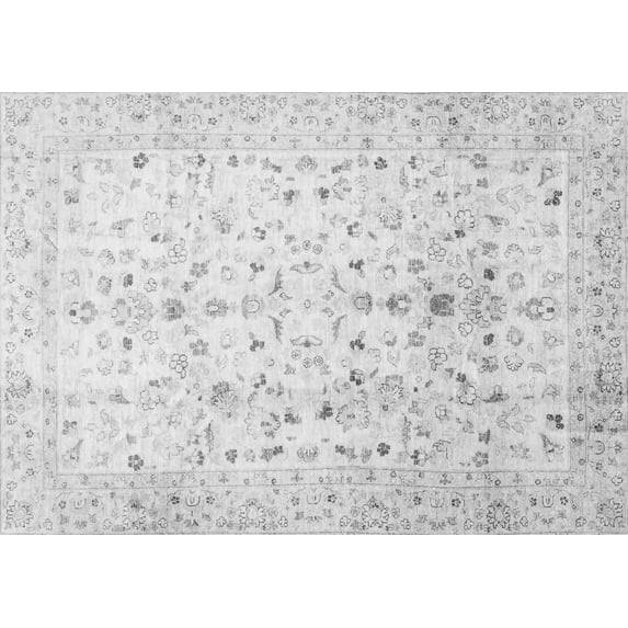 Ahgly Company Indoor Rectangle Oriental Gray Traditional Area Rugs, 3' x 5'