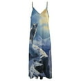 thumbnail image 3 of Wolves in The Moonlight Fine Art Sleeveless Dress Summer Dress Woman 2025, 3 of 6