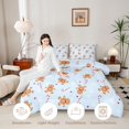 thumbnail image 3 of Erosebridal Christmas Gingerbread Man Queen Comforter Set 3 Pieces,Happy Xmas Comforter Sets Queen,Light Blue,Reversible,1 Comforter and 2 Pillowcases, 3 of 6