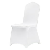 KFFKFF 150PCS White Stretchable Spandex Chair Covers, Fits Most Chairs, Easy-Care Removable Slipcovers, Ideal for Weddings, Holidays, Banquets, Parties, Celebrations, Dining Events