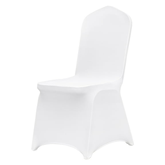 KFFKFF 150PCS White Stretchable Spandex Chair Covers, Fits Most Chairs, Easy-Care Removable Slipcovers, Ideal for Weddings, Holidays, Banquets, Parties, Celebrations, Dining Events