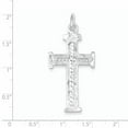 thumbnail image 2 of 925 Sterling Silver Diamond -Cut Cross Shaped Pendant, 2 of 2
