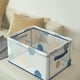 thumbnail image 5 of Armarios de Almacenamiento de Cocina, Marco de Acero Sundries Cesta de Almacenamiento Organizador de Escritorio, Bocadillo Transparente Plegable Cosméticos Libros Caja de Ropa, 5 of 6