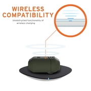 UAG Compatible with Airpods (1st & 2nd Gen) Case Full-Body Protective Soft-Touch Silicone Case with Detachable Carabiner, Standard Issue Silicone_001, Olive