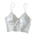 thumbnail image 2 of Ropa Interior Con Cuello En V Top De Tubo Recortado Sujetador Bralette De Moda Para Niñas 26 Cm Blanco SM SunniMix Chaleco Bralette, 2 of 8