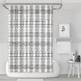 thumbnail image 1 of Rideaux de Douche Modernes à Rayures Verticales Géométriques (3) Réutilisables, Doublure de Douche Décorative en Polyester, Doublures de Rideaux avec Crochets en Plastique 72x72 Pouces, 1 of 4
