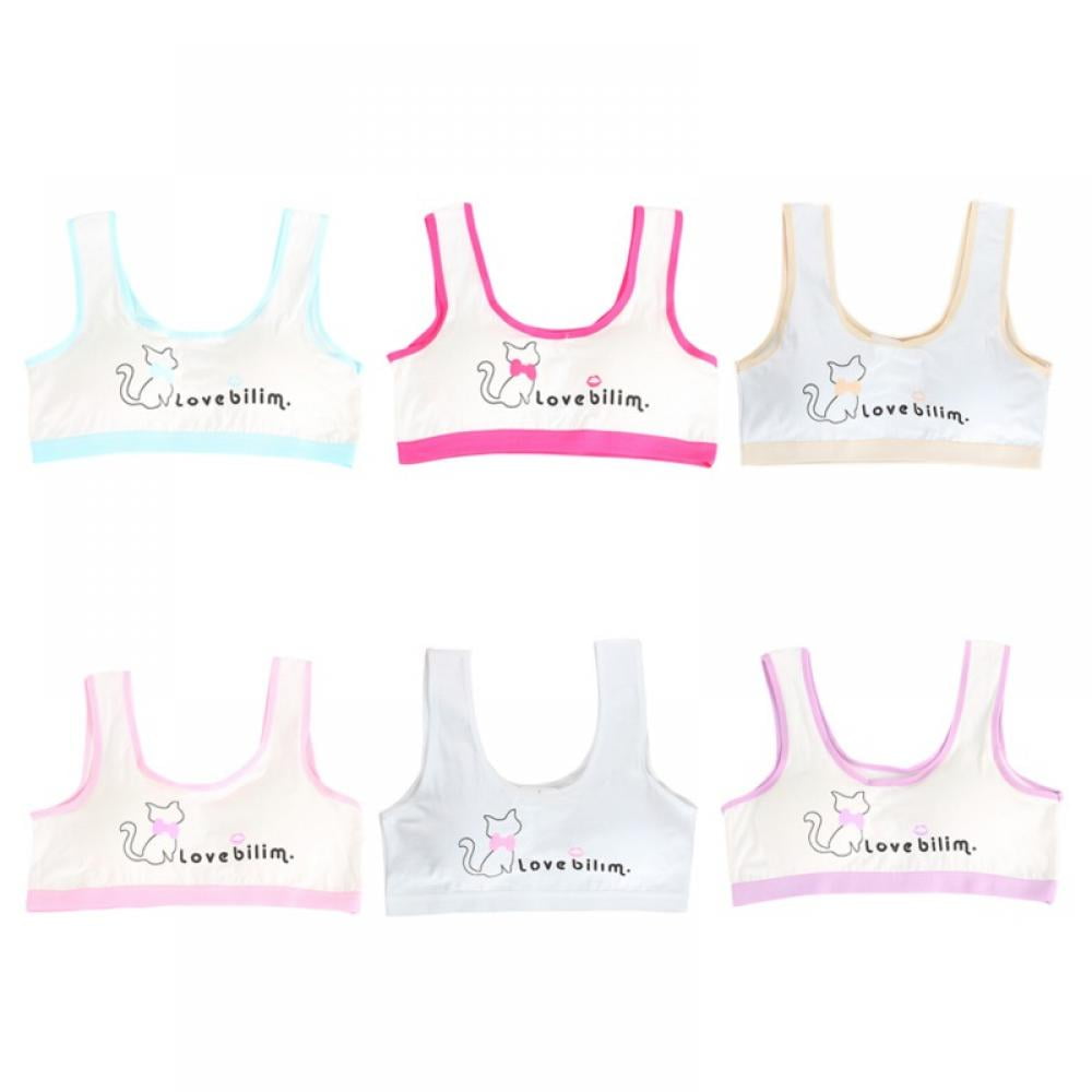 4 Pack Baby Girls Bras Young Girls Underwear For Sports Wireless Small