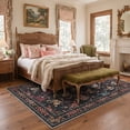 thumbnail image 2 of GENIMO 6'x9' Area Rug for Living Room, Washable Non Slip Soft Floral Rug for Bedroom Dining Room Home Office, Black, 2 of 6