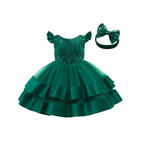 

Toddler Princess Tulle Flower Dress Baby Girls Birthday Wedding Party Dresses