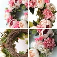 thumbnail image 3 of Peony Flower Wreath for Front Door 19" Artificial Spring Fake Flower Wreath for Mother's Day Door Window Wall Decor Women Mother Gift, 3 of 7