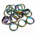 thumbnail image 2 of HOOUN 50pcs 6mm Natural Rainbow Hematite Ring - Anxiety Balance Circulation, 2 of 3