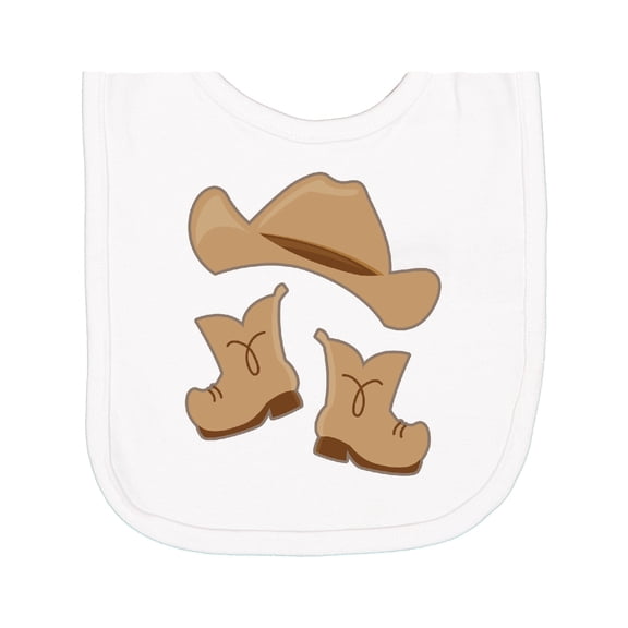 Inktastic Western Style Boy Boots Newborn Bib