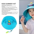 thumbnail image 3 of Sombrero De Verano Para Niños, Sombrero Para El Sol Para Niños, Estampado De Dibujos Animados, De Secado Rápido Con Silbato Para Juegos De Playa, 3 of 7