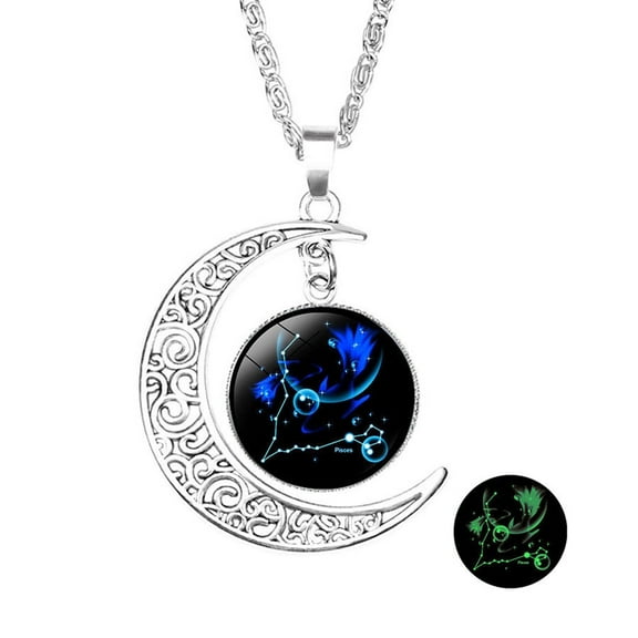 DESIGNICE 12 Constellation Moon Necklace,Intricate Celestial Design Necklaces for Womendetailed Craftsmanship Unique Zodiac Necklace