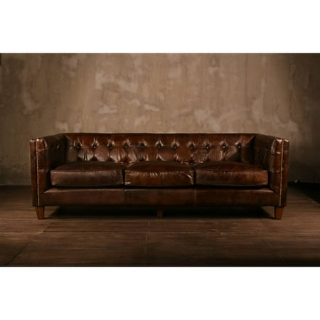 Chesterfield Sofa Genuine Antique Black Leather Chesterfield Sofa Genuine Antique Black Leather