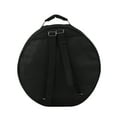 thumbnail image 3 of Compact Snare Drum Bag Backpack Case with Shoulder Strap Outside Pockets Musical Instrument Accessory Black, 3 of 7