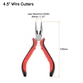 thumbnail image 2 of Uxcell Mini Needle Nose Pliers 4.5" Toothless Precision Plier with Plastic Handle for DIY Crafts, 2 of 6