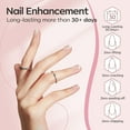 thumbnail image 2 of modelones Builder Nail Gel, 2 Pcs Clear and Cover Nude Builder Nail Polish, 8-in-One Apex Building Thickening Strengthener Extension Rubber Color Base Gel for DIY Home Salon Gifts LED Lamp Cured 10ml, 2 of 9