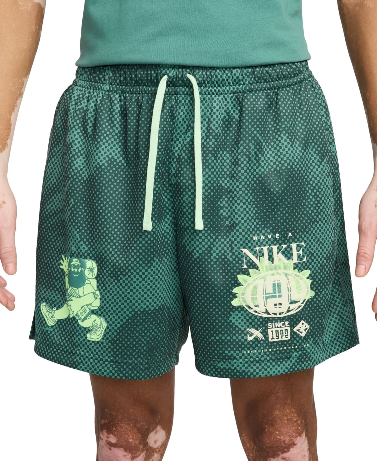nike woven shorts dusty green