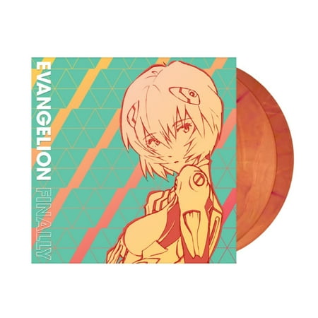 Evangelion Finally Soundtrack Exclusive Limited Edition Orange Marble Color Vinyl LP Record